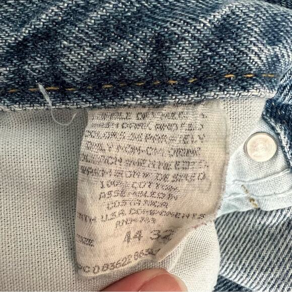 Vintage 90s Lee Dad Mom Jeans size 44x32 light wash straight leg - Picture 5 of 5